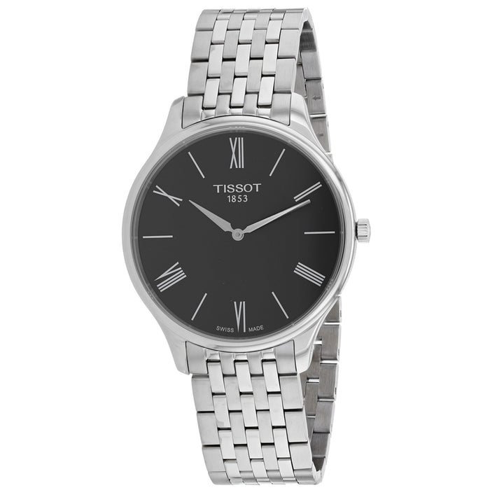 Tissot Men's Tradition Thin Black Dial Watch - T0634091105800