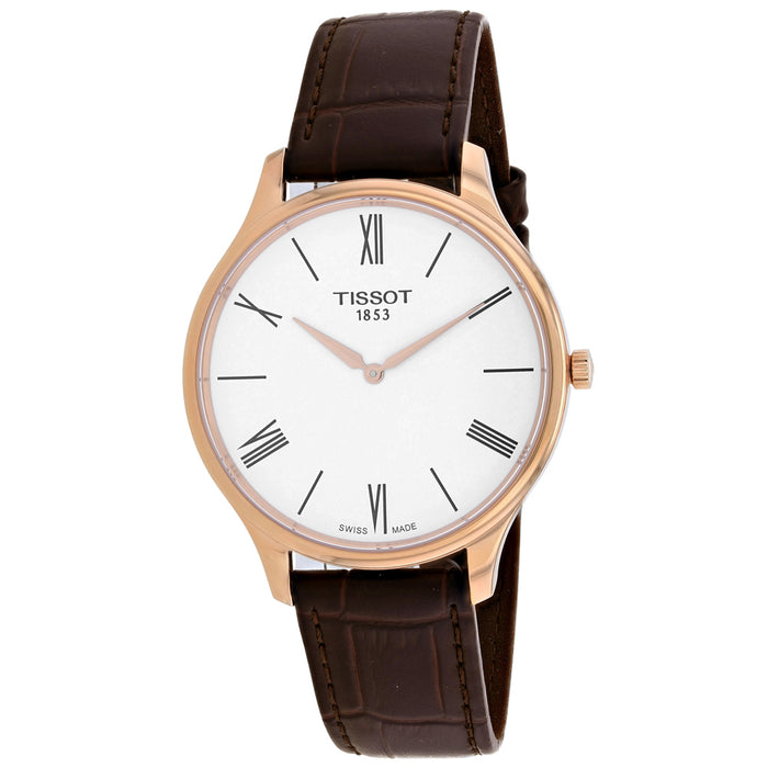 Tissot Men's Tradition Thin White Dial Watch - T0634093601800
