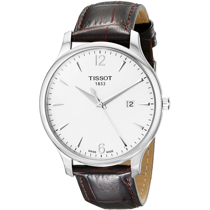 Tissot Men's Tradition White Dial Watch - T0636101603700