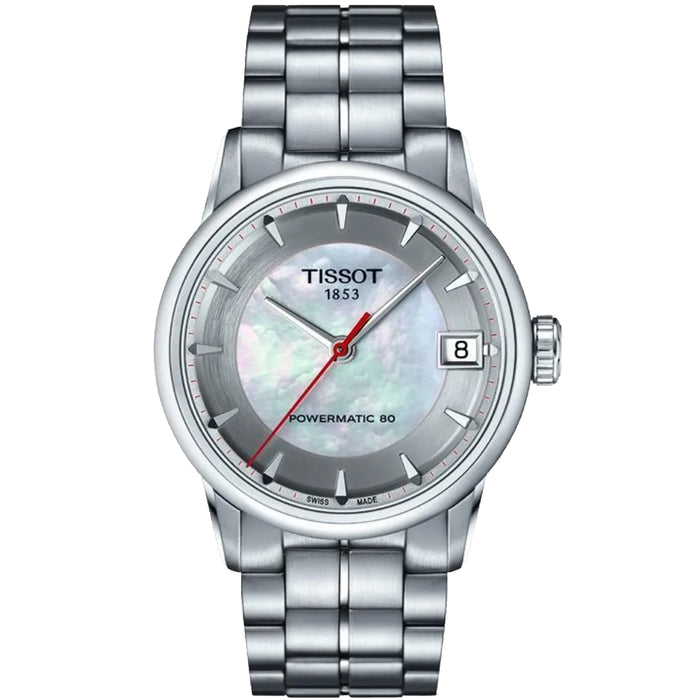 Tissot Women's T-Classic Luxury Powermatic 80 Mother of Pearl Dial Watch - T0862071111101