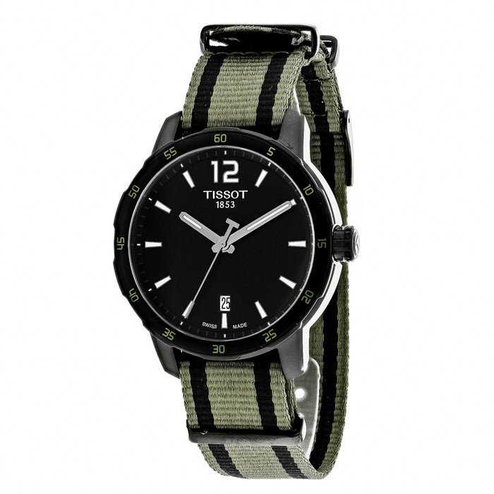 Tissot Men's Nato Black Dial Watch - T0954103705700