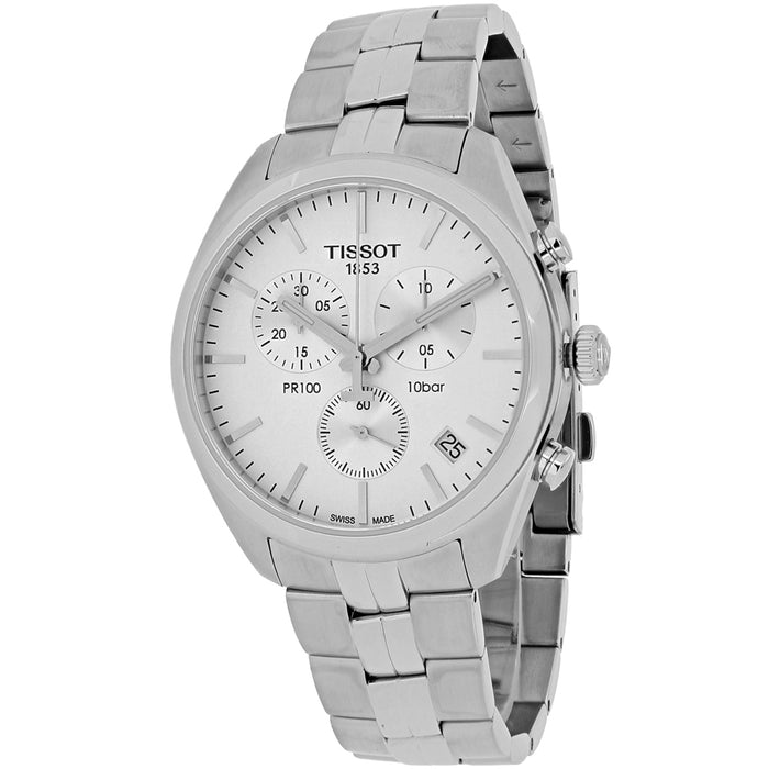 Tissot Men's PR 100 Silver Dial Watch - T1014171103100