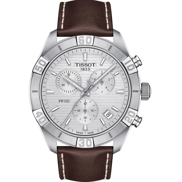 Tissot Men's PR 100 Silver Dial Watch