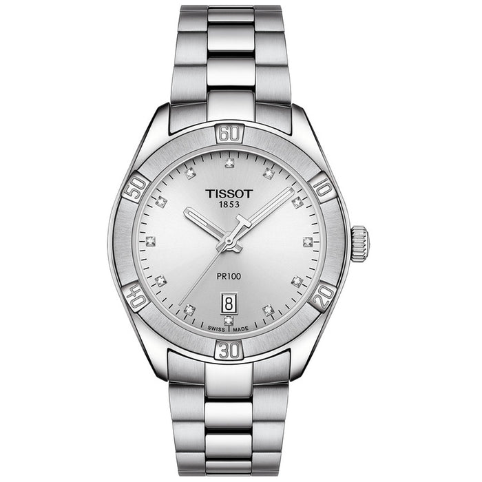 Tissot Women's PR 100  Silver Dial Watch - T1019101103600