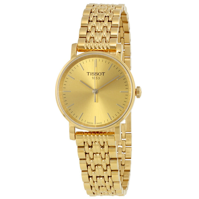 Tissot Women's T-Classic Everytime Gold Dial Watch - T1092103302100