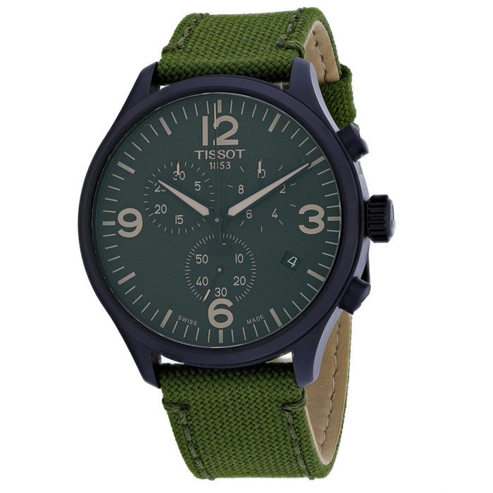 Tissot Men's Chrono XL Green Dial Watch - T1166173709700
