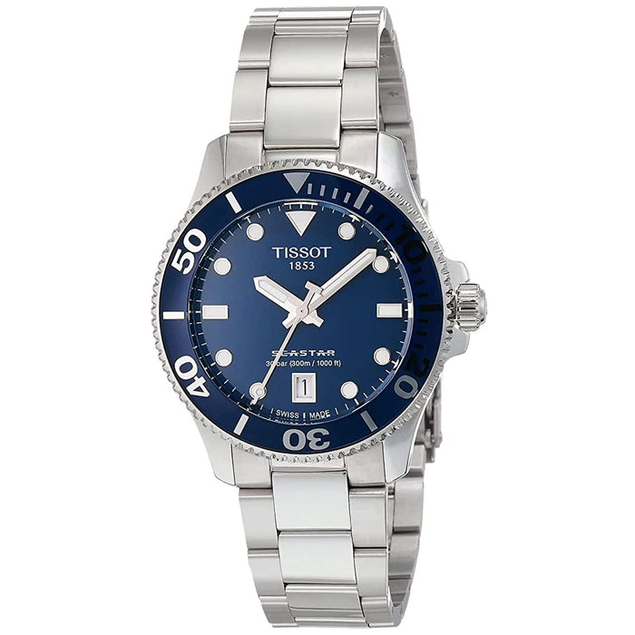 Tissot Women's Seastar Blue Dial Watch - T1202101104100