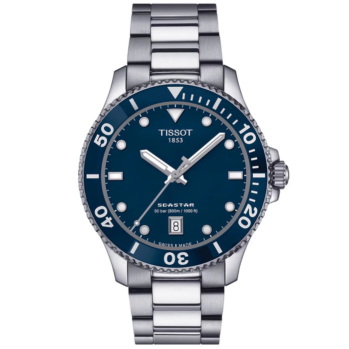 Tissot Men's Seastar 1000 Blue Dial Watch - T1204101104100