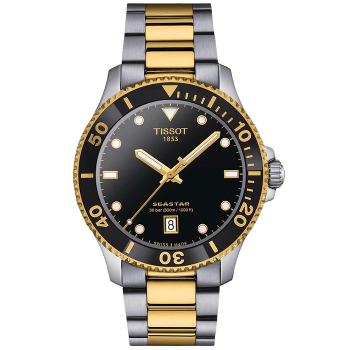 Tissot Men's Seastar 1000 Black Dial Watch - T1204102205100