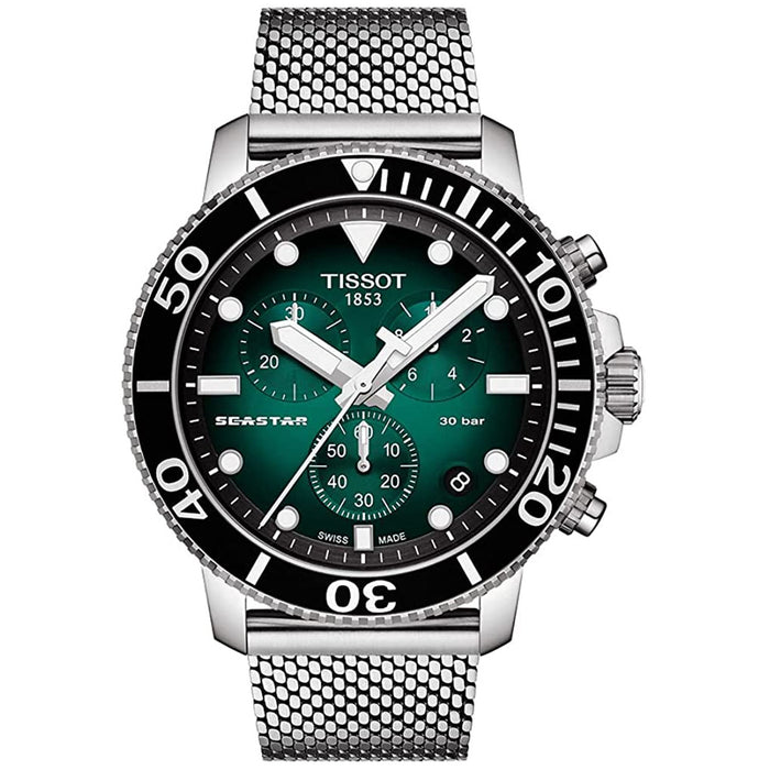 Tissot Men's Seastar 1000 Green Dial Watch - T1204171109100