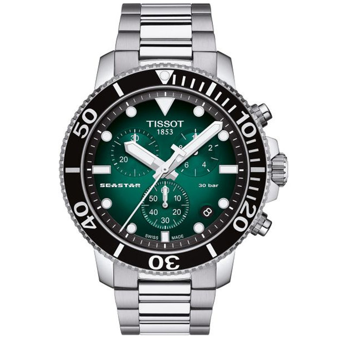 Tissot Men's Seastar Green Dial Watch - T1204171109101