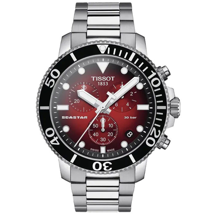 Tissot Men's Seastar Red Dial Watch - T1204171142100