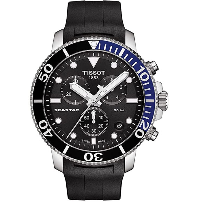 Tissot Men's Seastar Black Dial Watch - T1204171705102