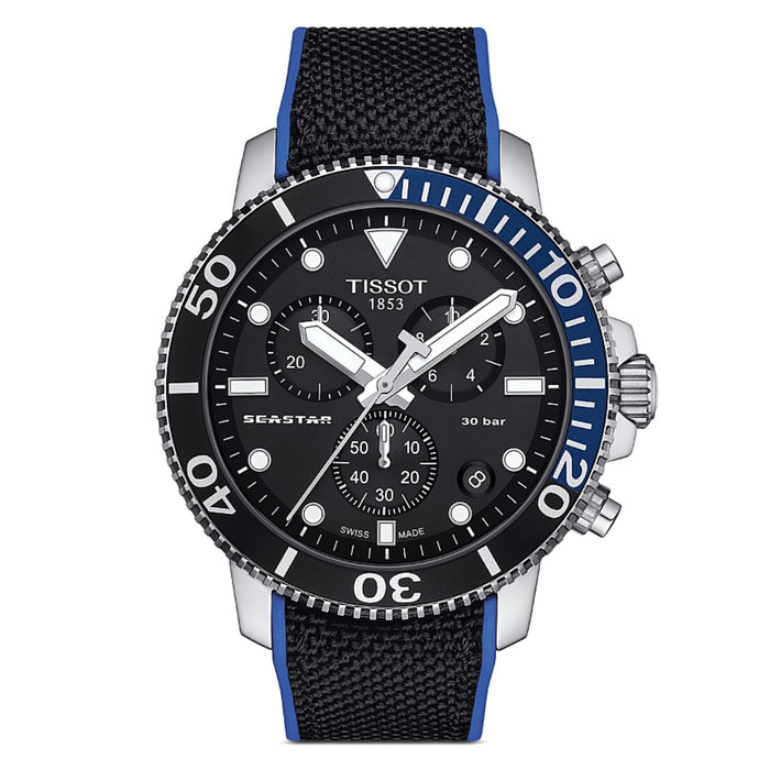 Tissot Men's Seastar Black Dial Watch - T1204171705103