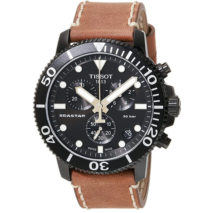 Tissot Men's Seastar Black Dial Watch - T1204173605100