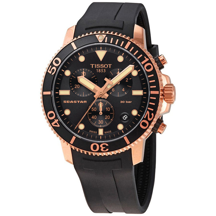 Tissot Men's Seastar Black Dial Watch - T1204173705100