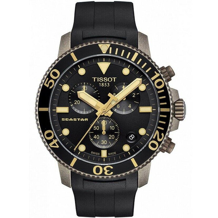 Tissot Men's Seastar 1000 Black Dial Watch - T1204173705101