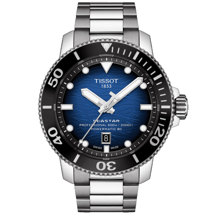 Tissot Men's Seastar 2000 Professional Powermatic 80 Blue Dial Watch - T1206071104101