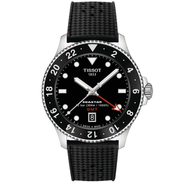 Tissot Men's Seastar 1000 Quartz GMT Black Dial Watch - T1208521705100
