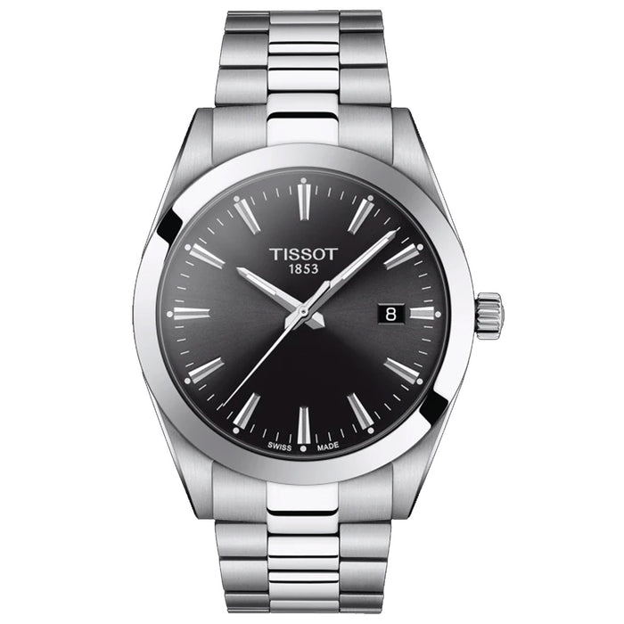 Tissot Men's Gentleman Black Dial Watch - T1274101105100