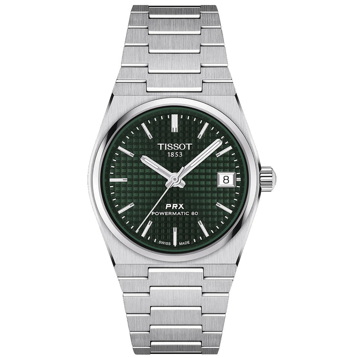 Tissot Men's PRX Powermatic 80 Green Dial Watch - T1372071109100