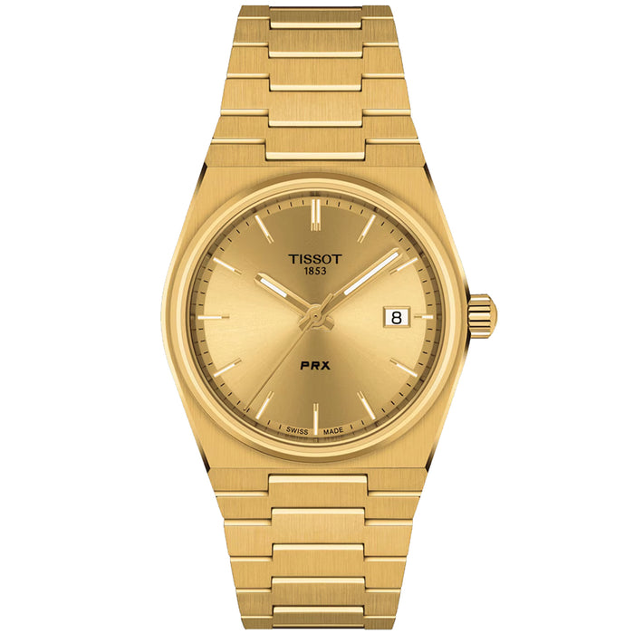 Tissot Men's PRX Gold Dial Watch - T1372103302100