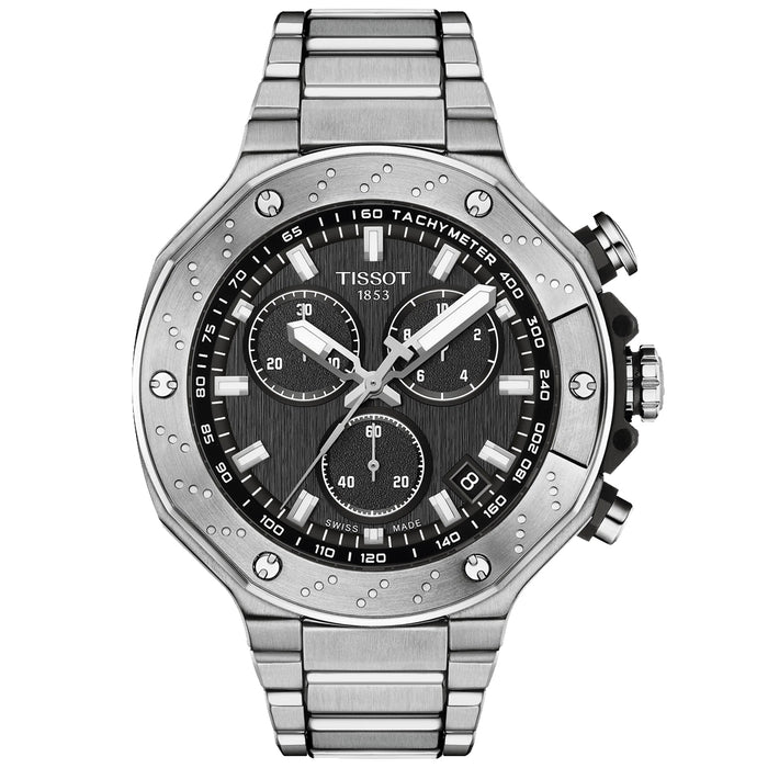 Tissot Men's T-Race Chronograph Black Dial Watch - T1414171105101