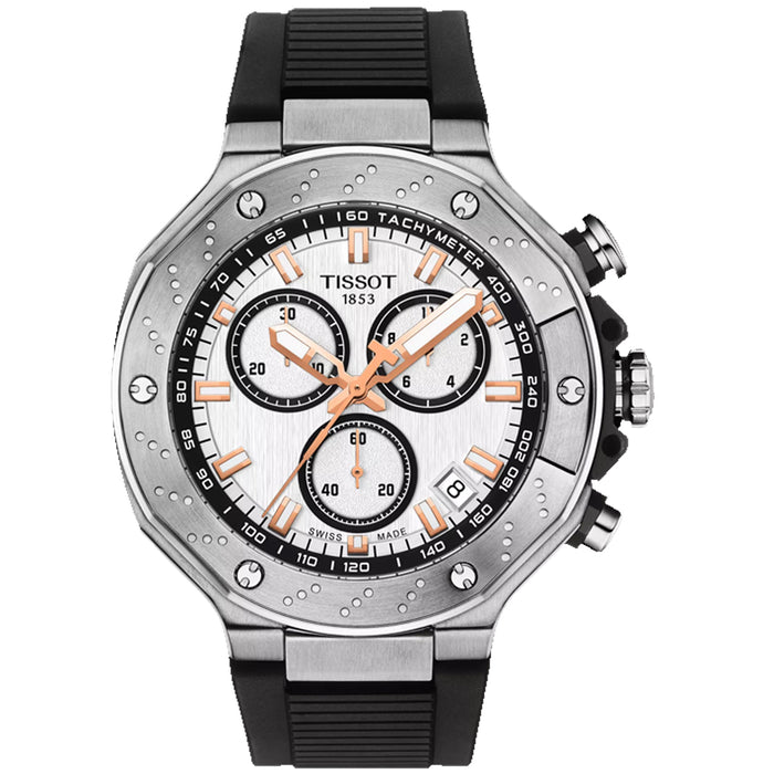Tissot Men's T-Race Chronograph White Dial Watch - T1414171701100