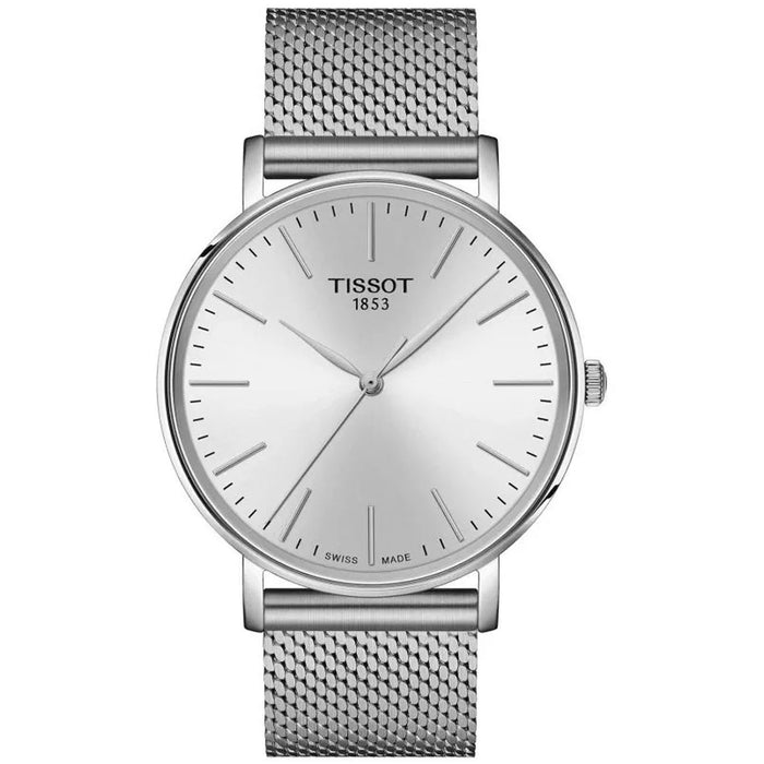 Tissot Men's Everytime Silver Dial Watch - T1434101101100