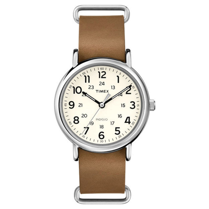 Timex Men's Weekender  White Dial Watch - T2P492