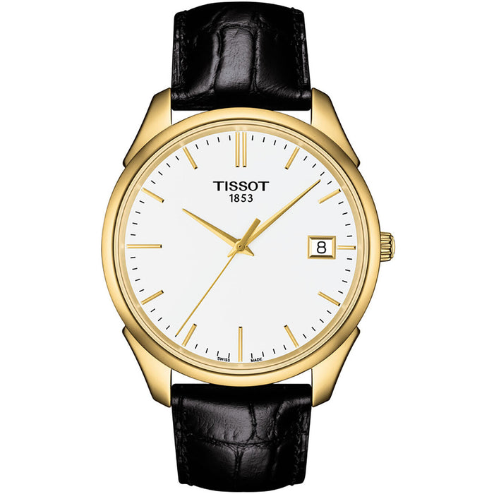 Tissot Men's T-Gold Vintage White Dial Watch - T9204101601100