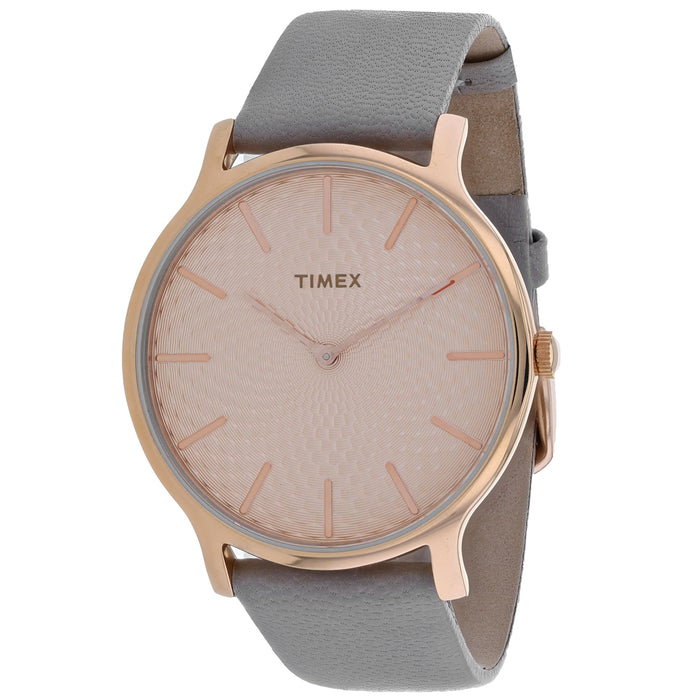 Timex Women's Metropolitan Rose Gold Dial Watch - TW2R49500