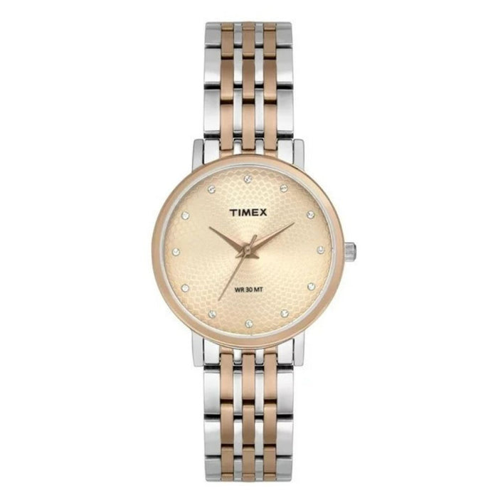 Timex Women's Classic Rose Gold Dial Watch - TW2T38700
