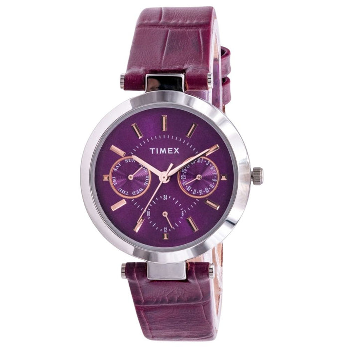 Timex Women's Classic Purple Dial Watch - TW2T46200