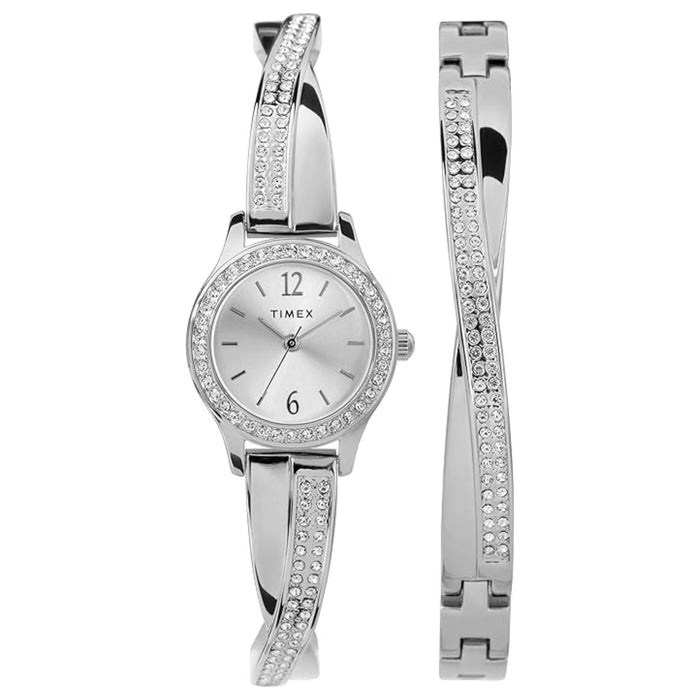 Timex Ladies Women's Classic Silver Dial Watch - TW2T58000
