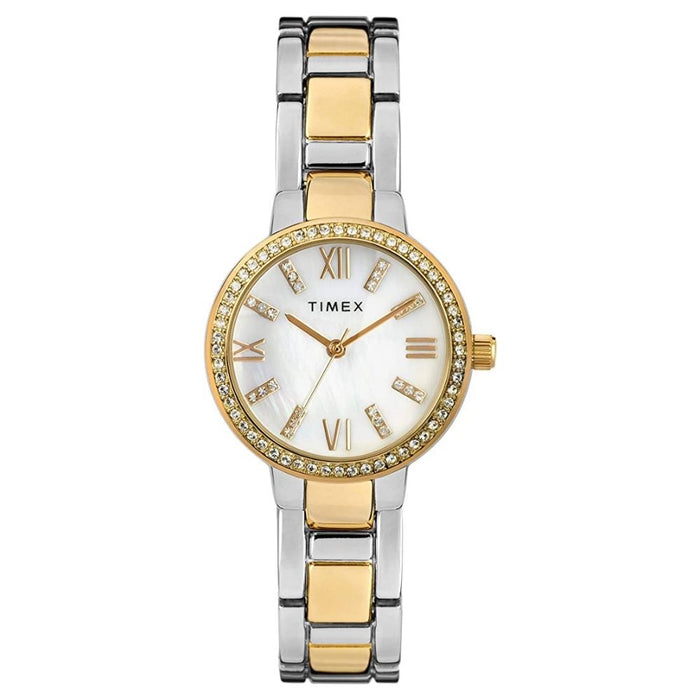 Timex Women's Swarovski Mother Of Pearl Dial Watch - TW2T58800