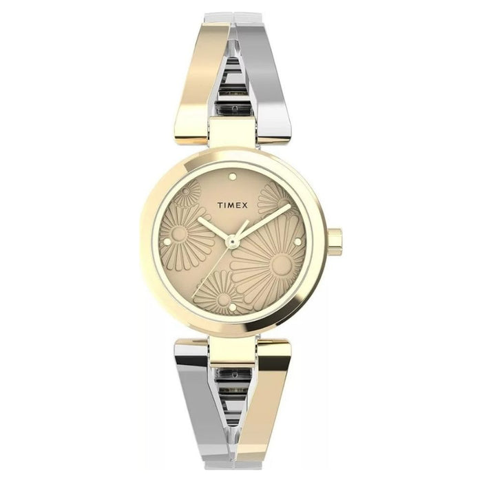 Timex Women's Bangles Gold Dial Watch - TW2U80700