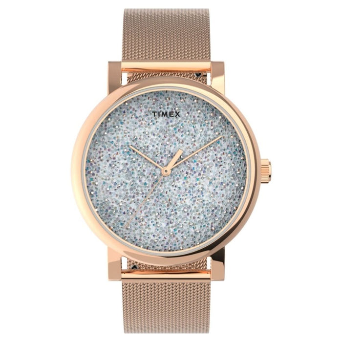 Timex Women's Crystal Silver Dial Watch - TW2V31200