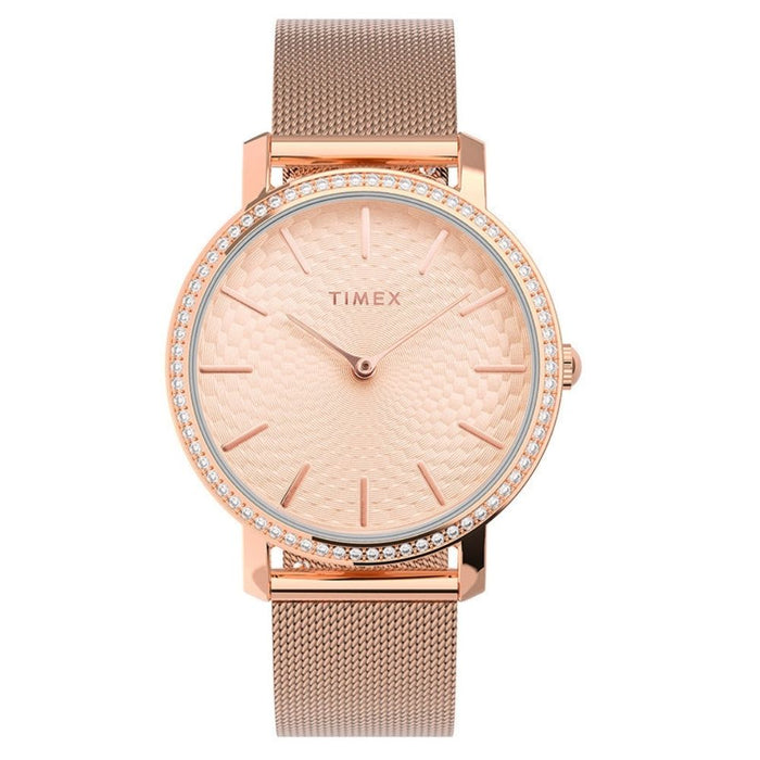 Timex Women's Transcend Rose Gold Dial Watch - TW2V52500