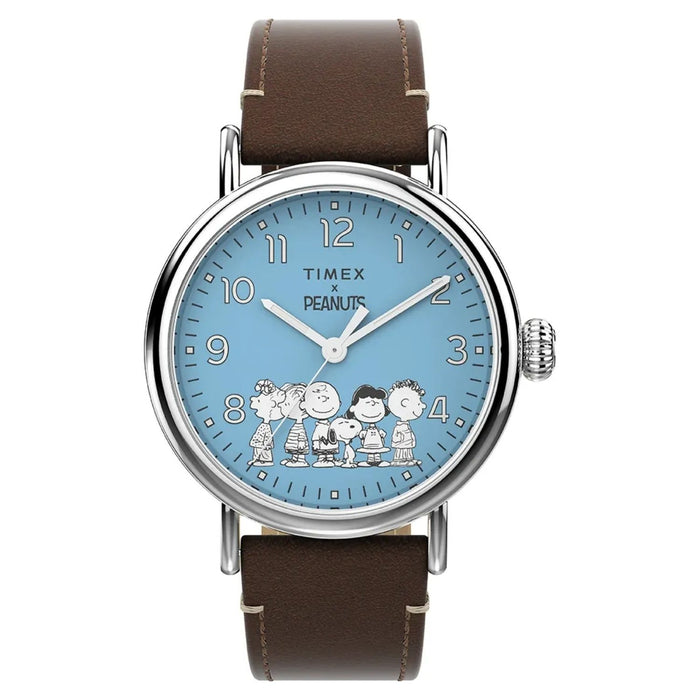 Timex Men's Peanuts Gang's All Here Blue Dial Watch - TW2V89800