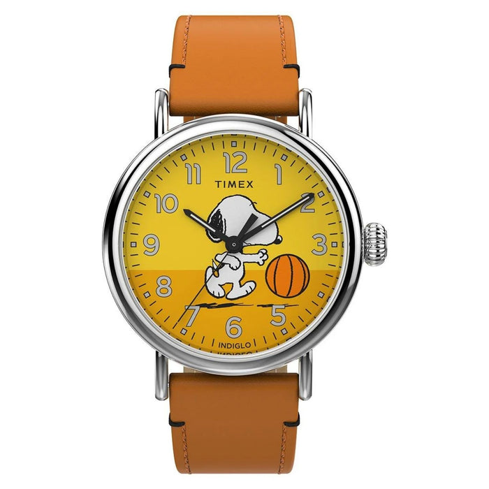 Timex Men's Snoopy Basketball Yellow Dial Watch - TW2W51900