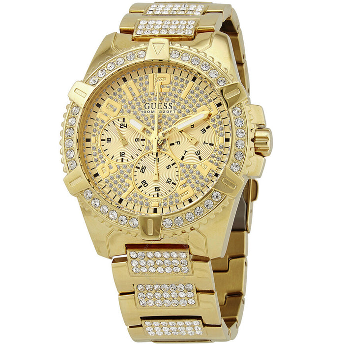 Guess Men's Classic Gold Dial Watch - U0799G2