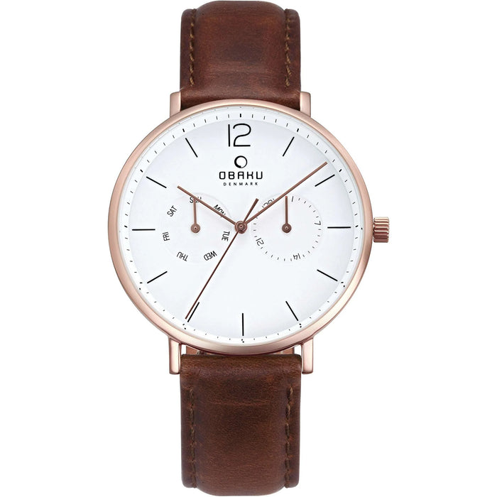 Obaku Men's Classic White Dial Watch - V182GMVWRN
