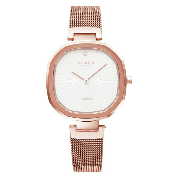 Obaku Women's Brilliant White Dial Watch - V277LXVIMV