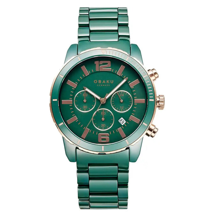 Obaku Men's Falk Green Dial Watch - V278GCEECE