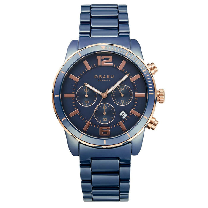 Obaku Men's Falk Blue Dial Watch - V278GCSLCL