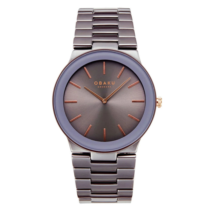 Obaku Men's Svale Grey Dial Watch - V281GXJJCJ