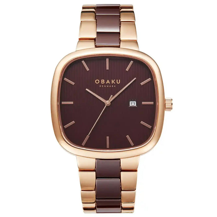 Obaku Men's Timian Brown Dial Watch - V282GDVNCN