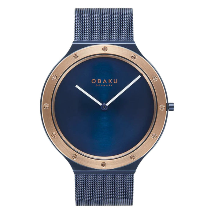 Obaku Men's Analog Blue Dial Watch - V285GXSLML