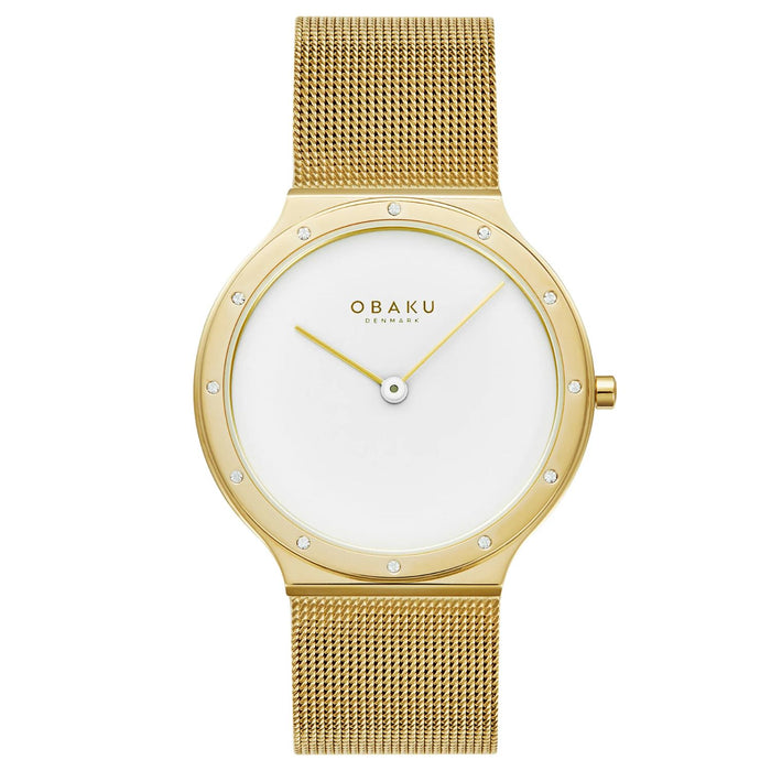 Obaku Women's Note Lille White Dial Watch - V285LEGWMG